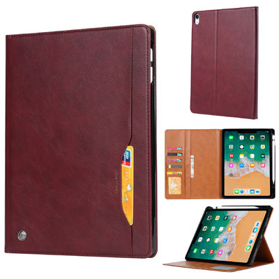 OEM/ODMの革Ipadの電話箱の防塵耐震性の贅沢な本物