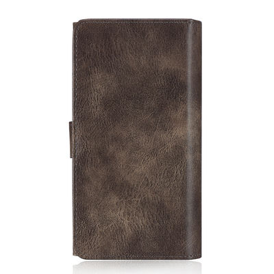 耐震性PUの革電話は防塵フリップ カードのホールダーの札入れを包装する