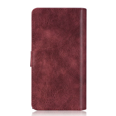 耐震性PUの革電話は防塵フリップ カードのホールダーの札入れを包装する