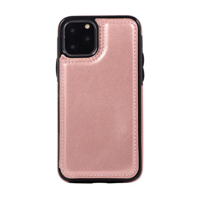 耐震性PUの革携帯電話の札入れの箱の無害なIPhone 11カバー