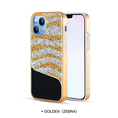 継ぎ目が無いIPhone 11のきらめきの電話箱無害なPU革材料