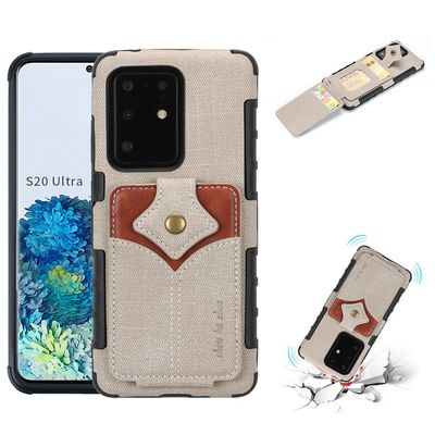 サムスンの贅沢な本物の保護例の多機能の革電話箱