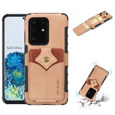 サムスンの贅沢な本物の保護例の多機能の革電話箱