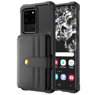 サムスンの耐震性の保護例の取り外し可能なレトロの革場合