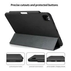 インチの耐震性のIpadの12.9の保護場合PUの革多角度