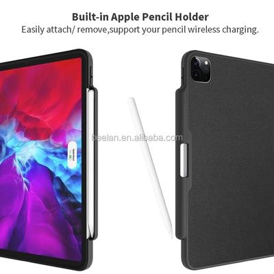 インチの耐震性のIpadの12.9の保護場合PUの革多角度