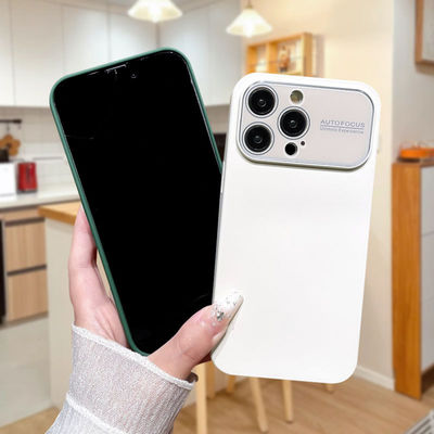 大きな窓 衝撃防止の電話ケース iPhone 15 液体シリコン電話 フルカバー